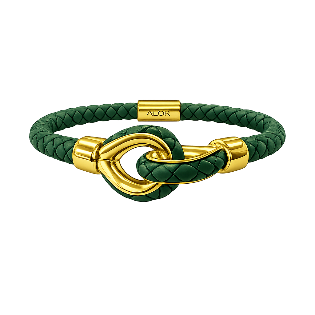 Larme Braided Leather Bangle