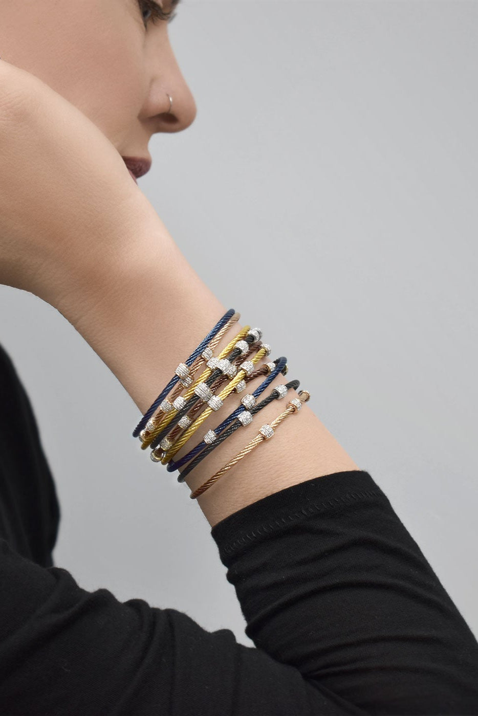 ALOR Double Barrel Stackable Bracelet