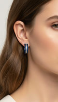 ALOR Petite Triple Row Hoops