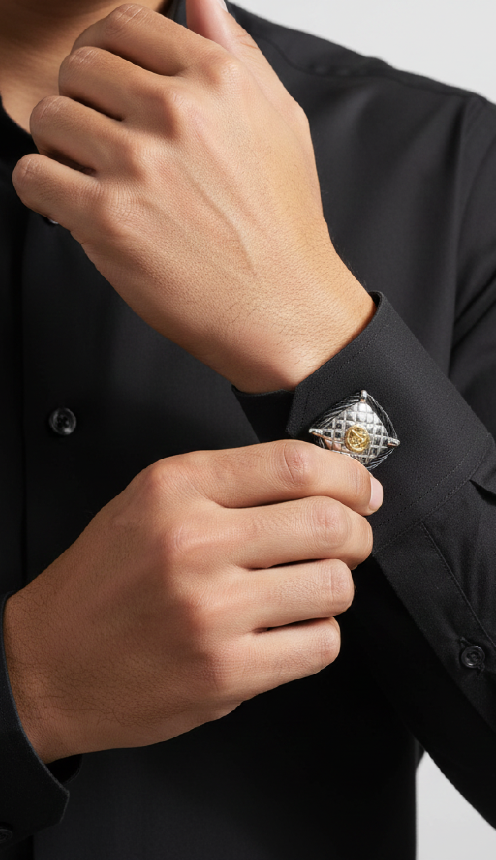 ALOR Men's Cushion Cufflinks