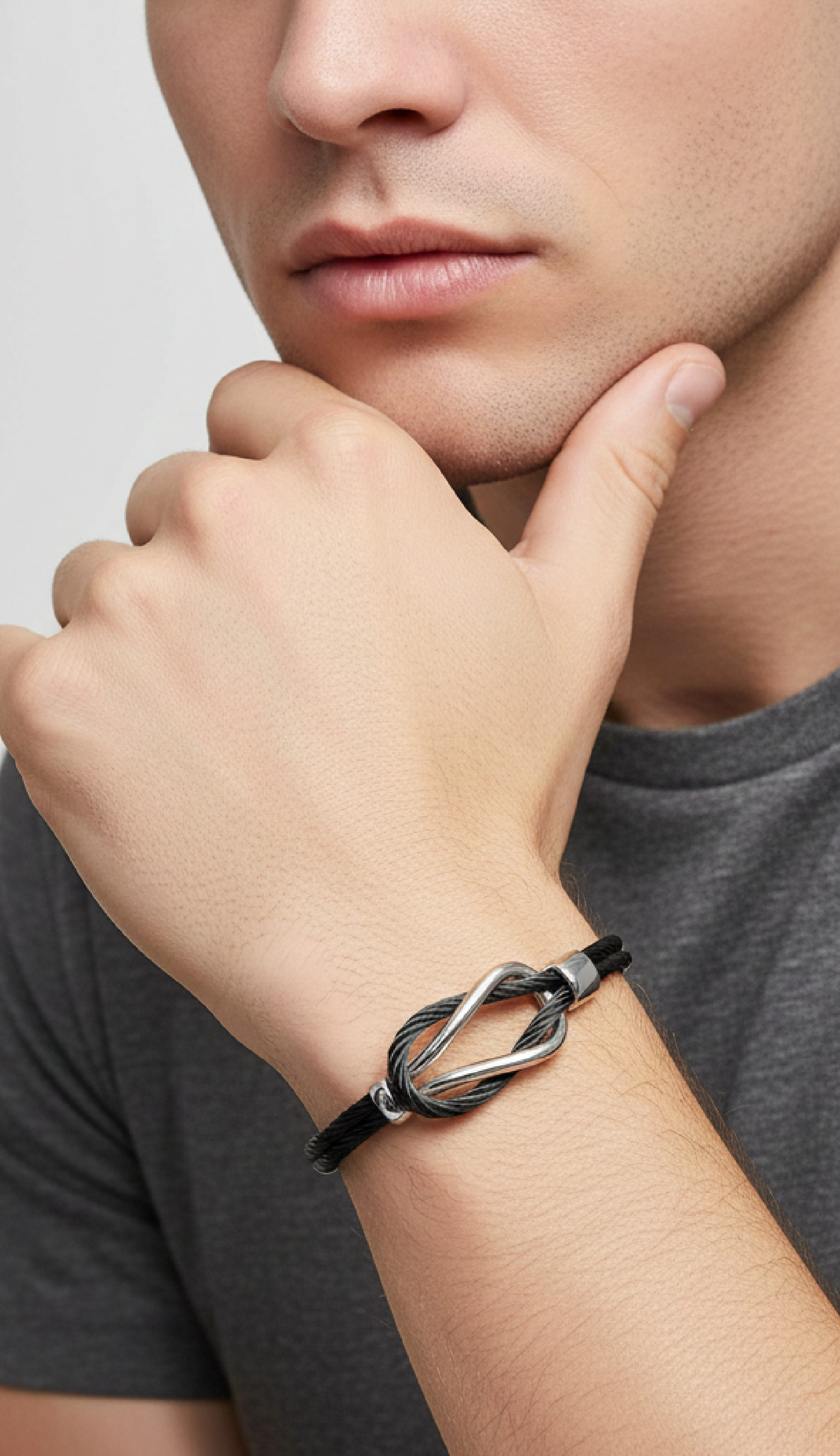 ALOR Men's Square Knot Bracelet