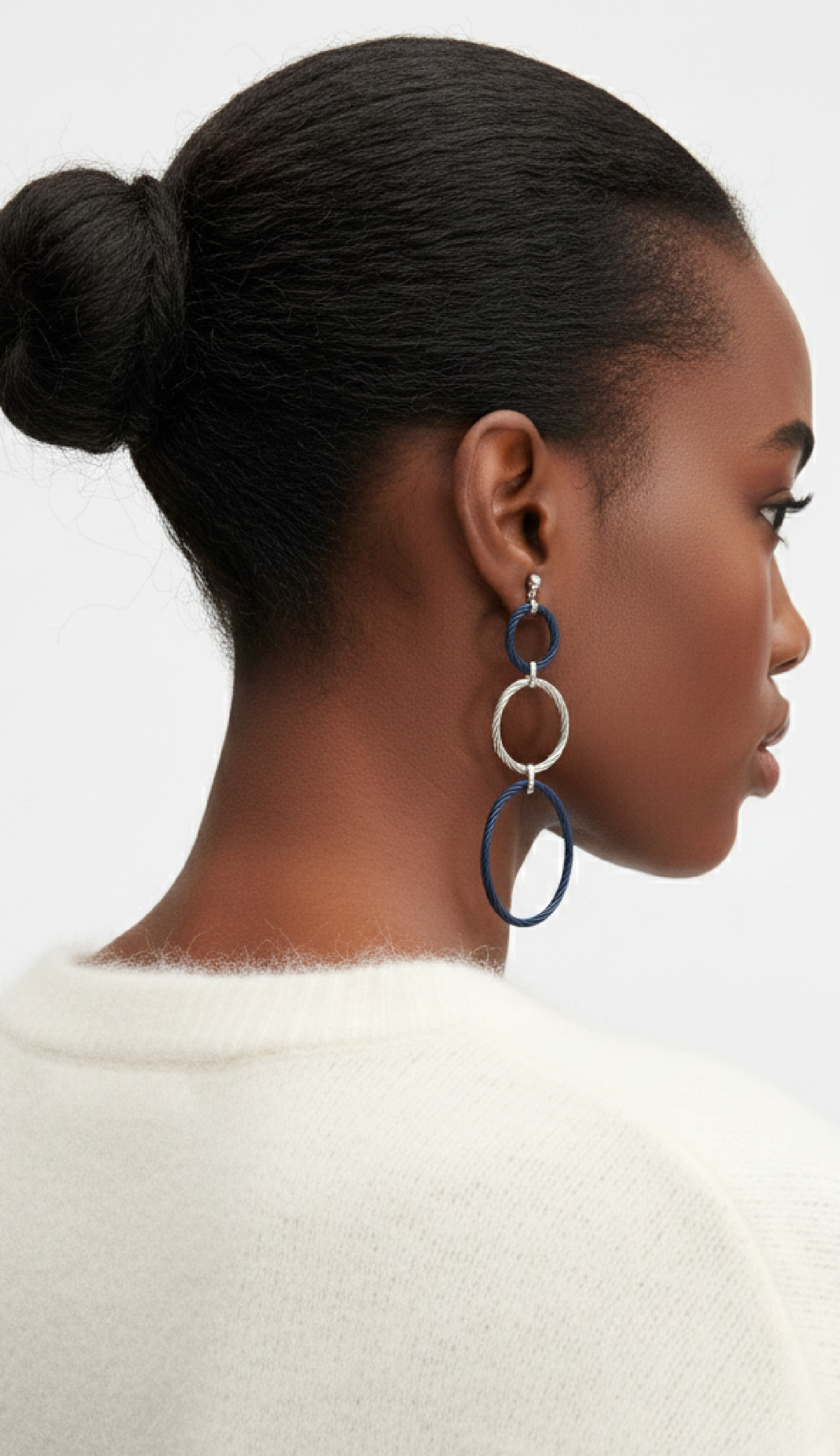 ALOR Triple Oval Drop Earrings