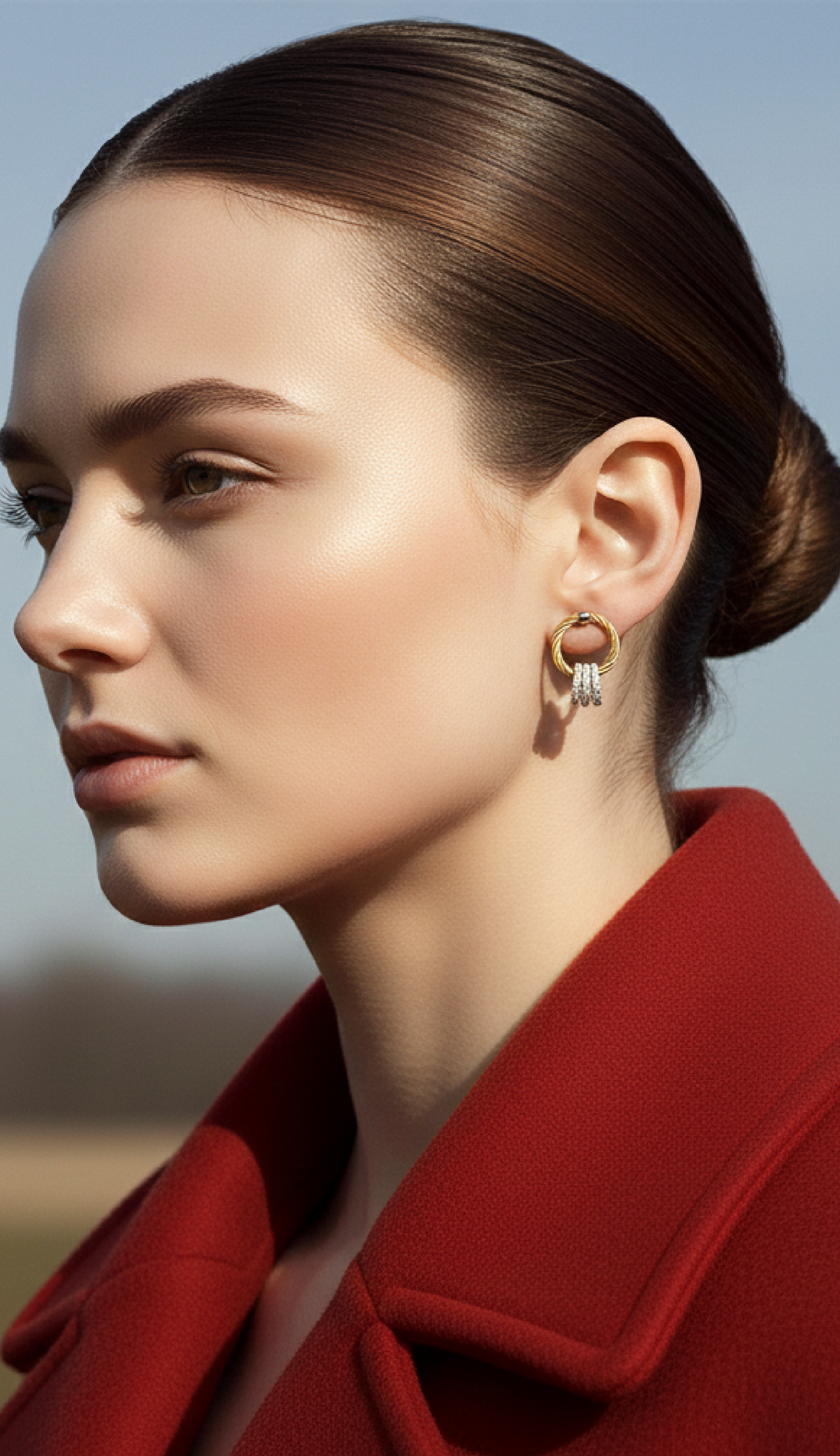 ALOR Halo Drop Earrings