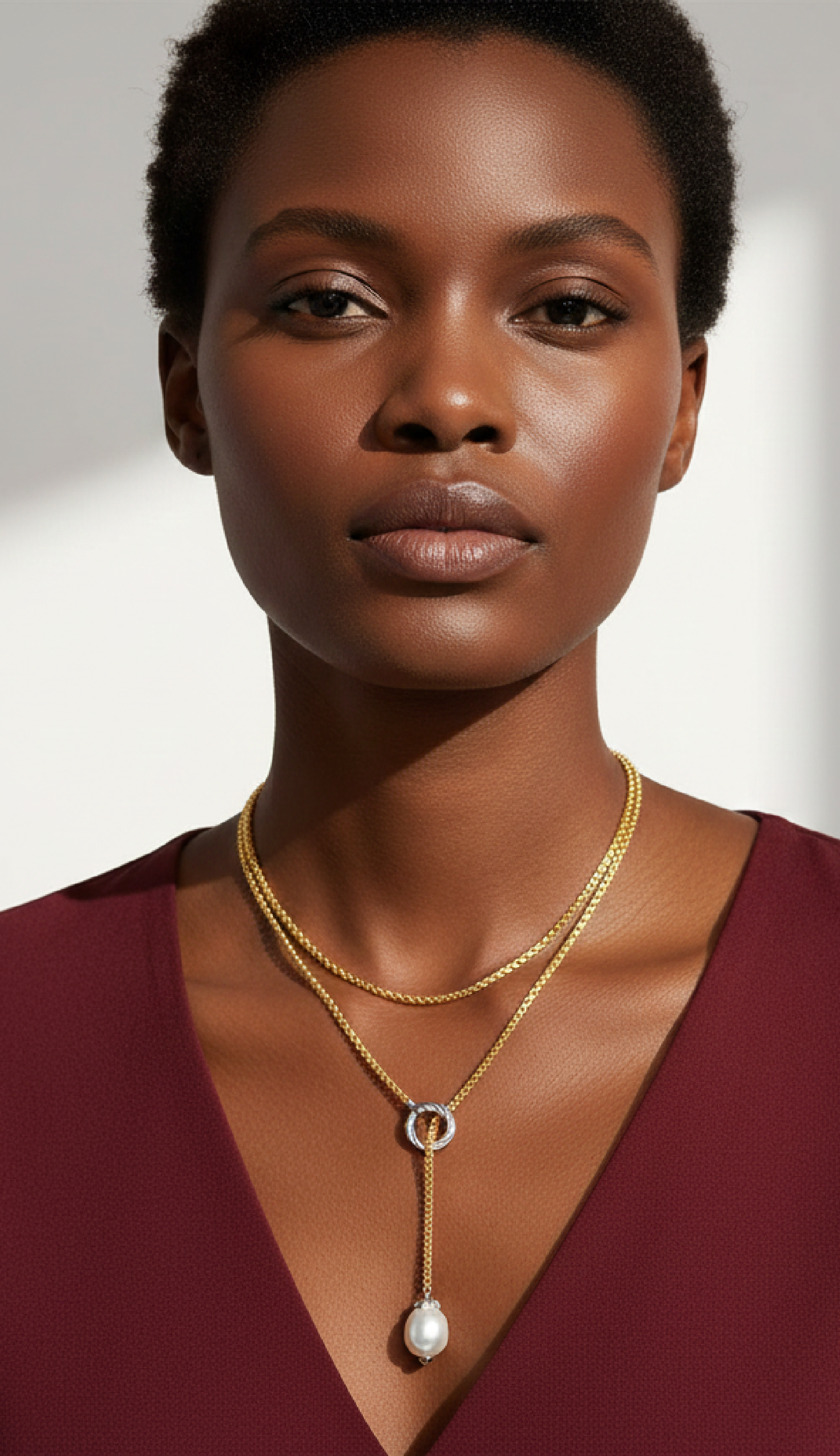 ALOR Pearl Lariat Necklace