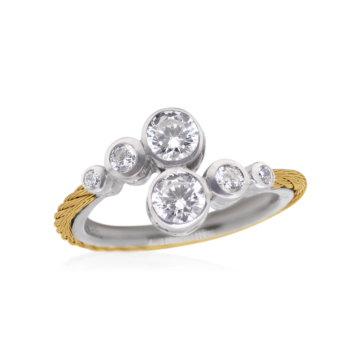 ALOR Day Diamonds Round Bypass Ring
