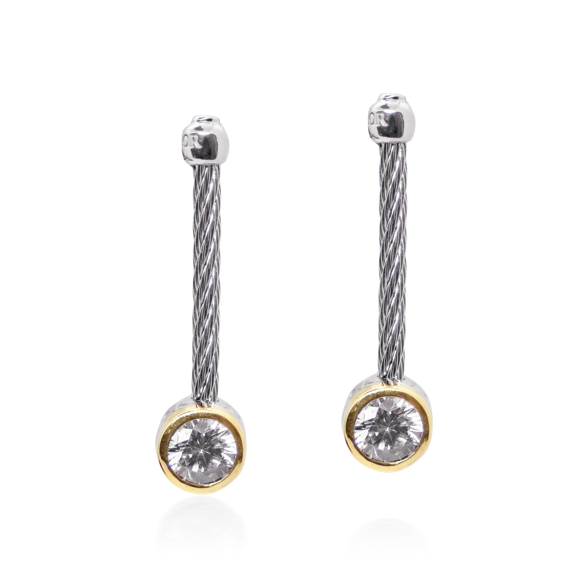 ALOR Day Diamonds Round Drop Earrings