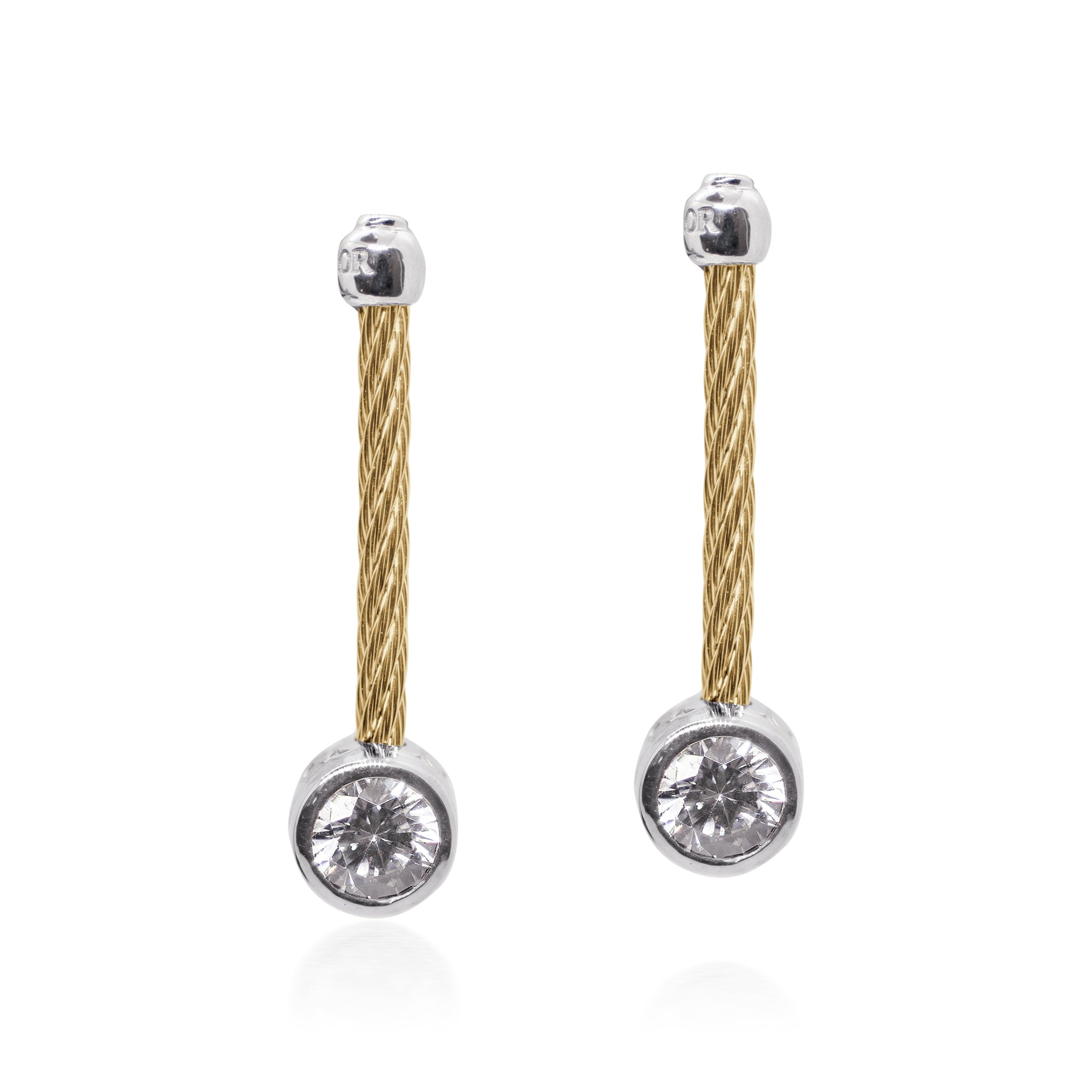 ALOR Day Diamonds Round Drop Earrings