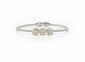 ALOR DAY DIAMOND 3-STONE BANGLE