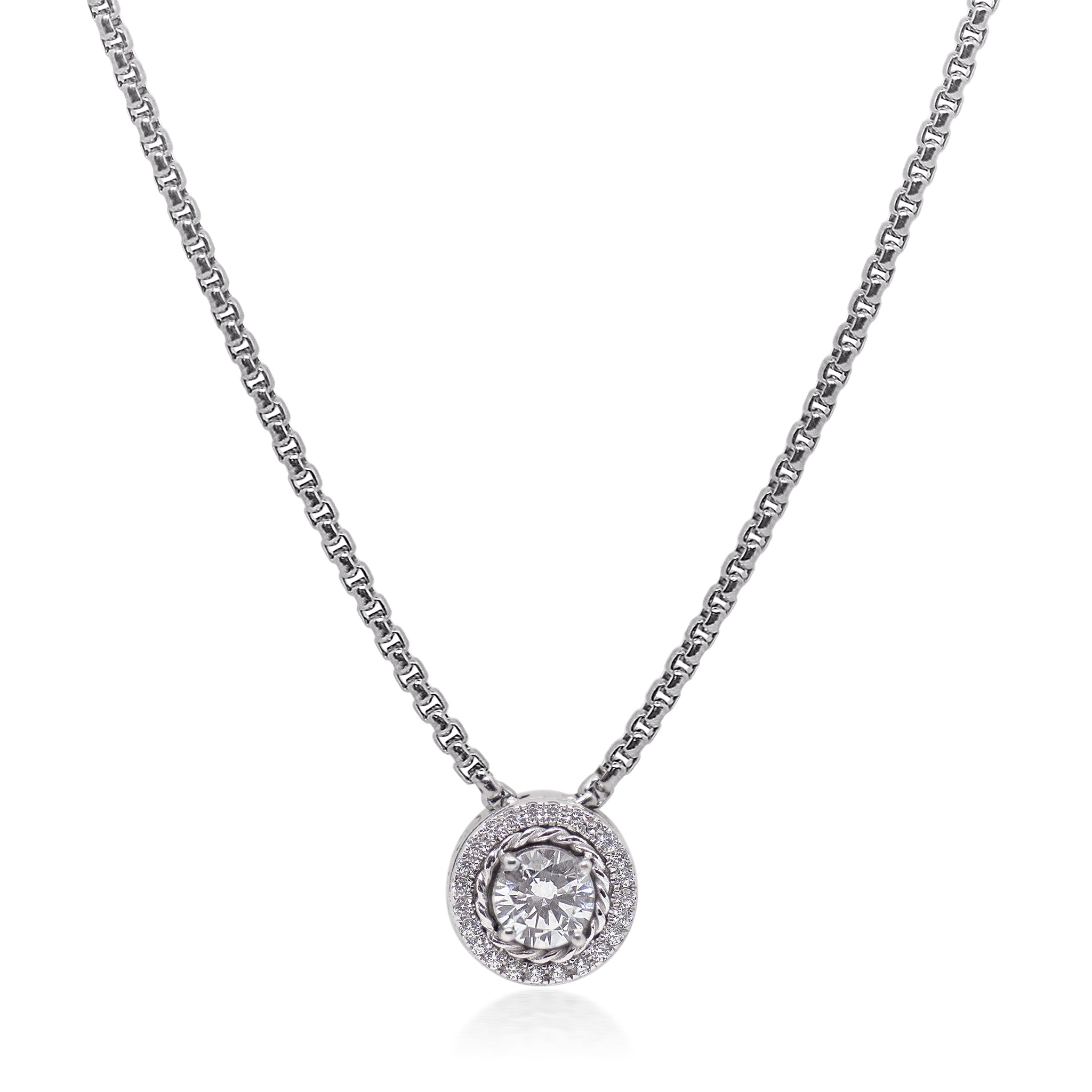 ALOR Day Diamonds Round Pendant Necklace