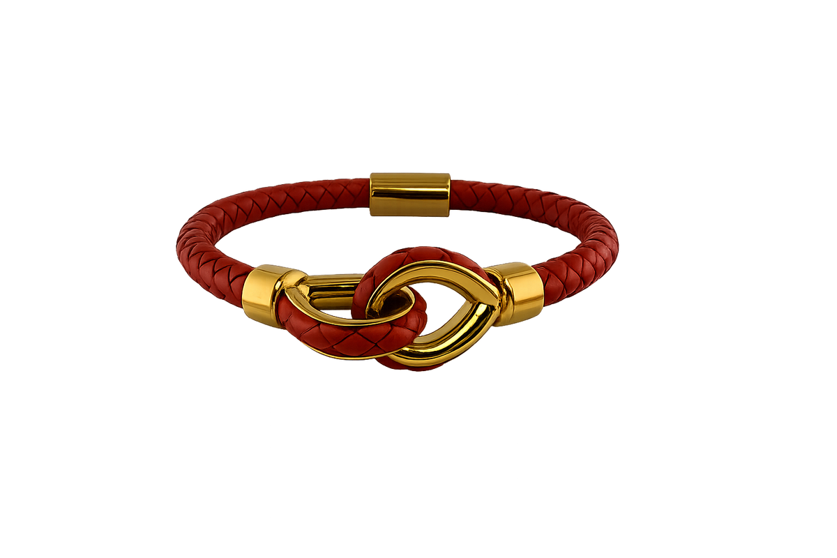 Larme Braided Leather Bangle