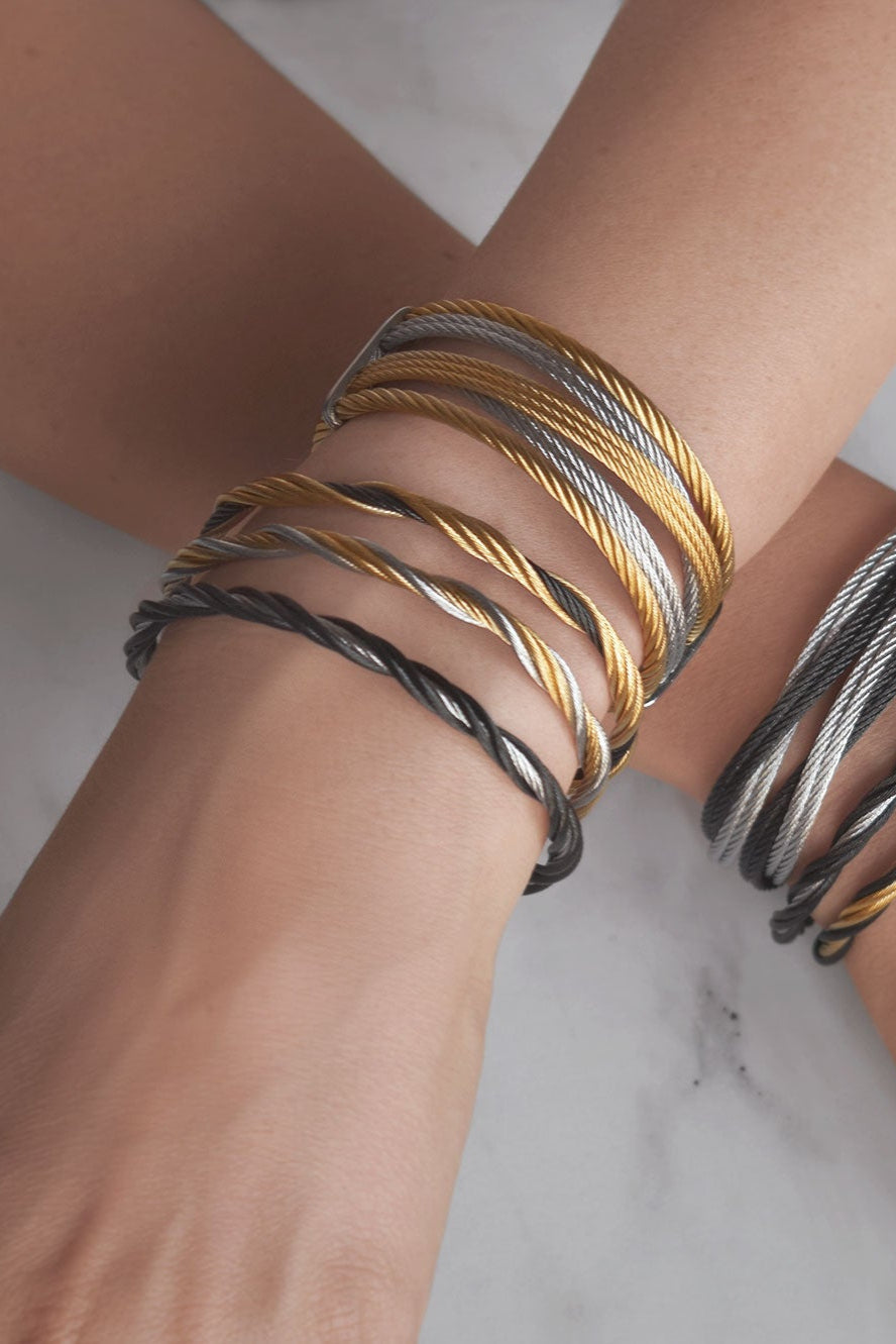 ALOR Modern Twist Stackable Bracelet