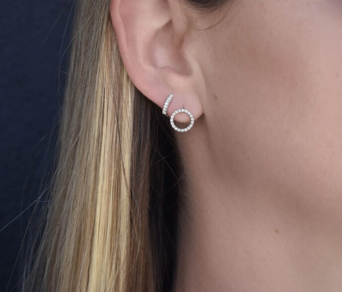 women's diamond hoop earrings